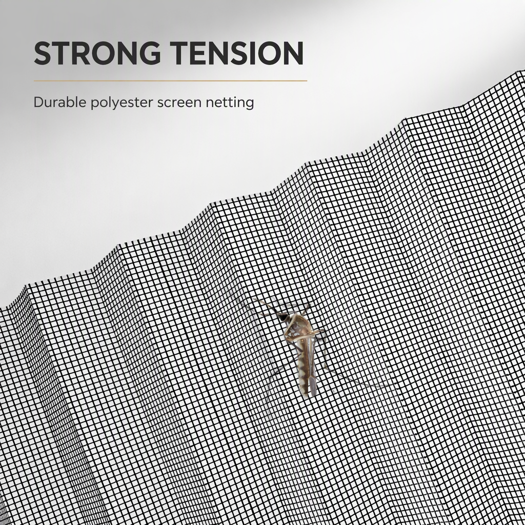 High Quality Aluminium Alloy Frame Sliding Door and windows Polyester Plisse Pleated Folded Mosquito Net Fly Screen Mesh