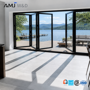 Thermal Break Aluminum Glass Patio Bi-Fold Stacking Door