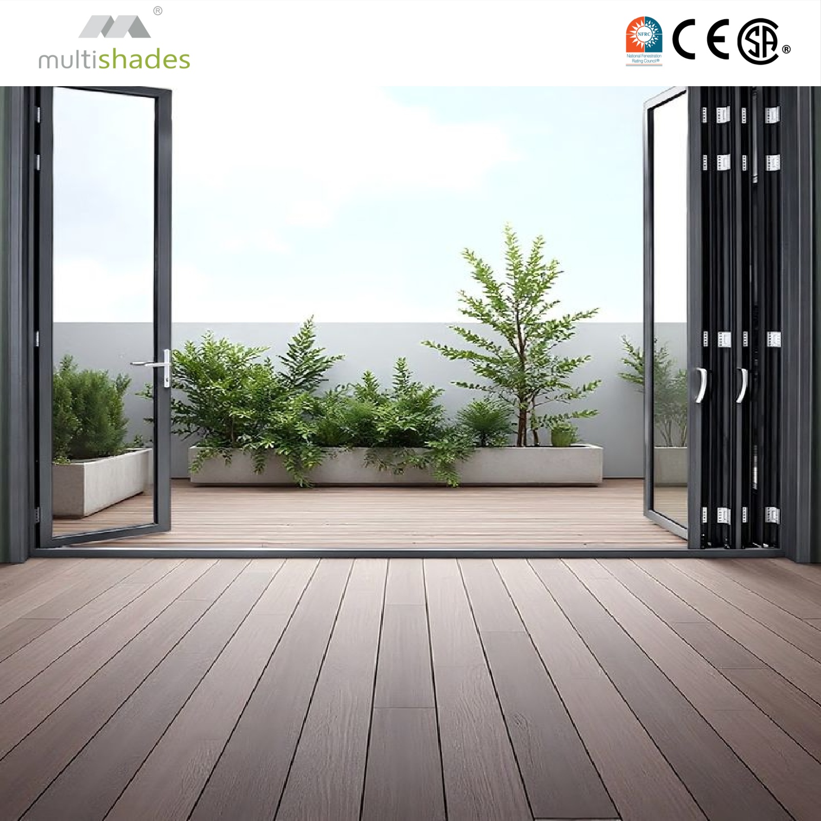 Modern Villa Exterior Patio Soundproof Glass Folding Door with Adjustable Aluminum Frame and Sliding Feature