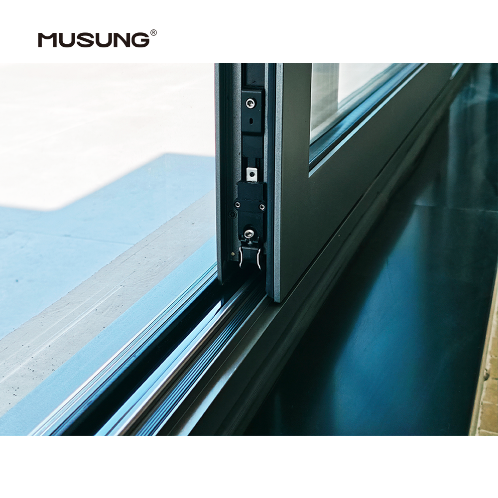 Exterior Hurricane Proof Soundproof Double Tempered Glass Aluminium Thermal Break Outdoor Balcony Patio Sliding window