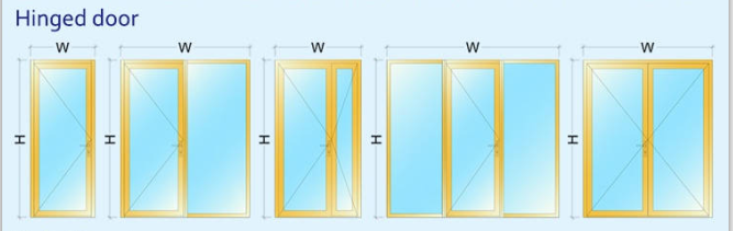 Hurricane Proof Impact Doors Thermal Break Windproof Exterior Aluminum Triple Glazed Hinged Glass Door