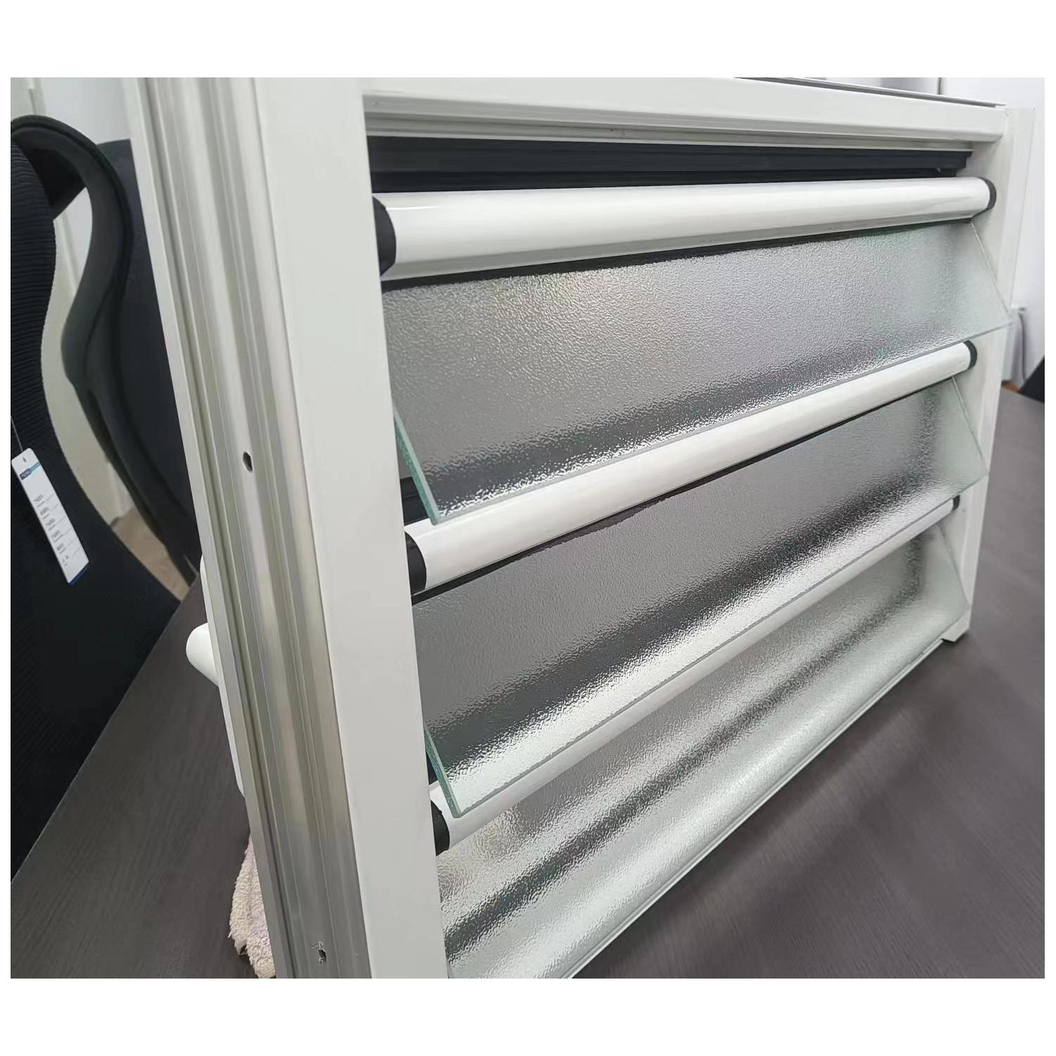 Tempered Glass Jalousie Window Louvre windows with Aluminum Frame and Glass Slates