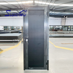 Superhouse Hurricane Proof Impact Rated Aluminum Swing Door Aluminium Plate Door
