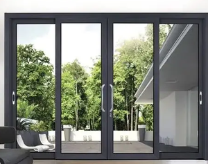Lower Cost Sliding Aluminum Windows and Doors Tempered Glass Window With Mosquito Nets for House