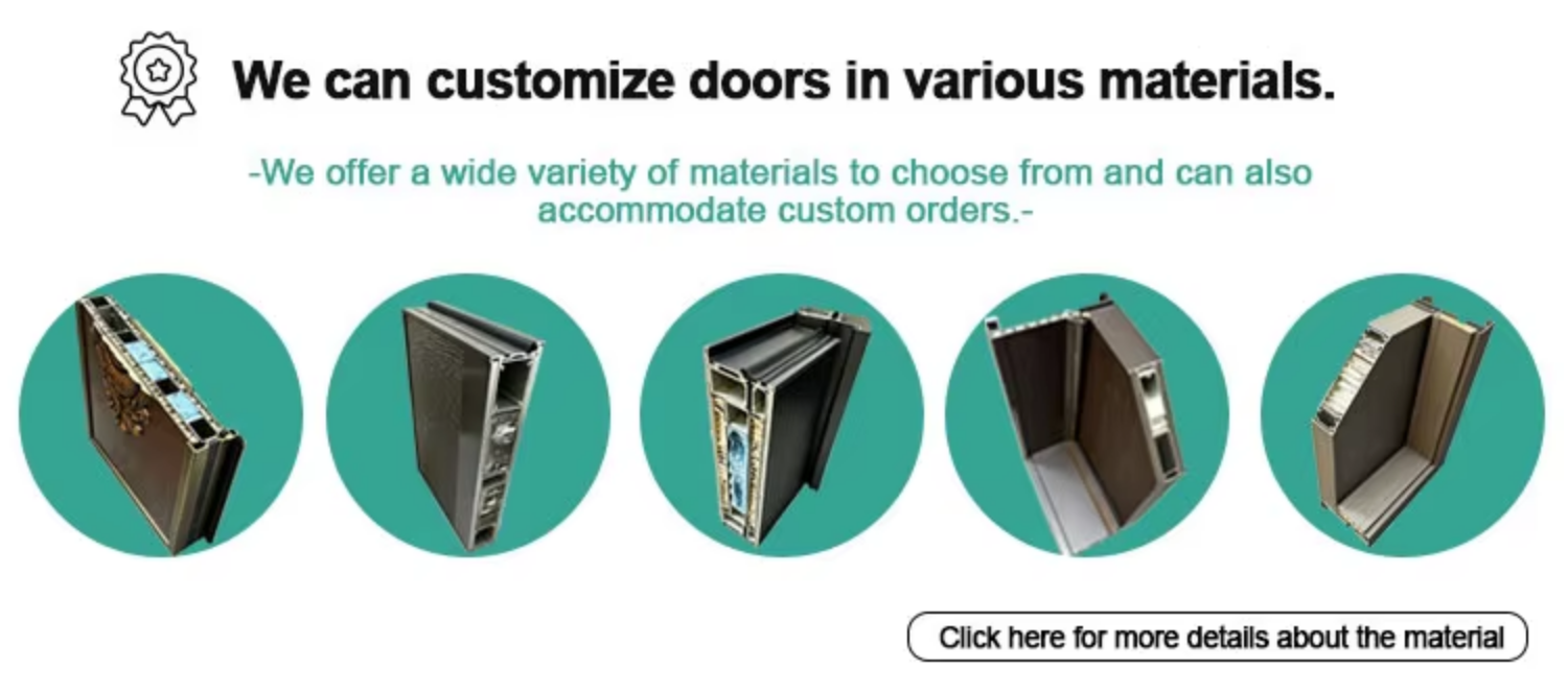 Aluminum Security Entry Doors Customized Double Front Entry Doors Smart Lock Anti-Theft Finished Dark Grey