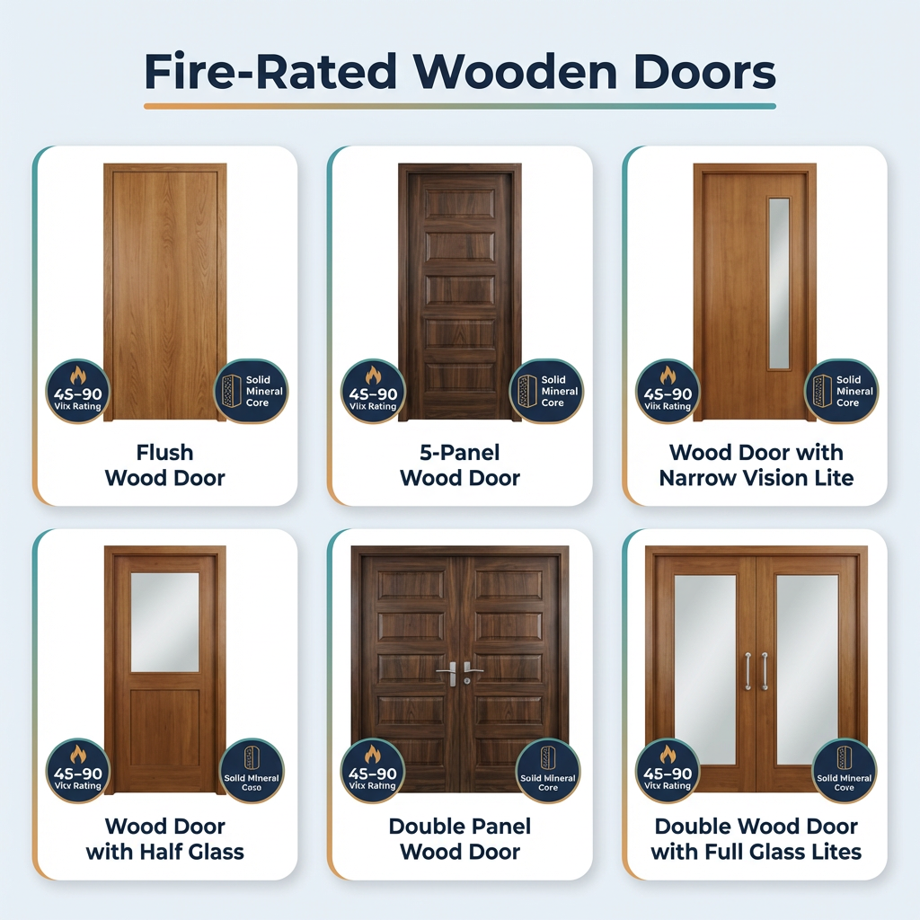 20-180mins Us Hotel Interior Fire Rated Hotel Room Entry Doors With Frame Hotel Door Fire Proof Door With Metal Frame