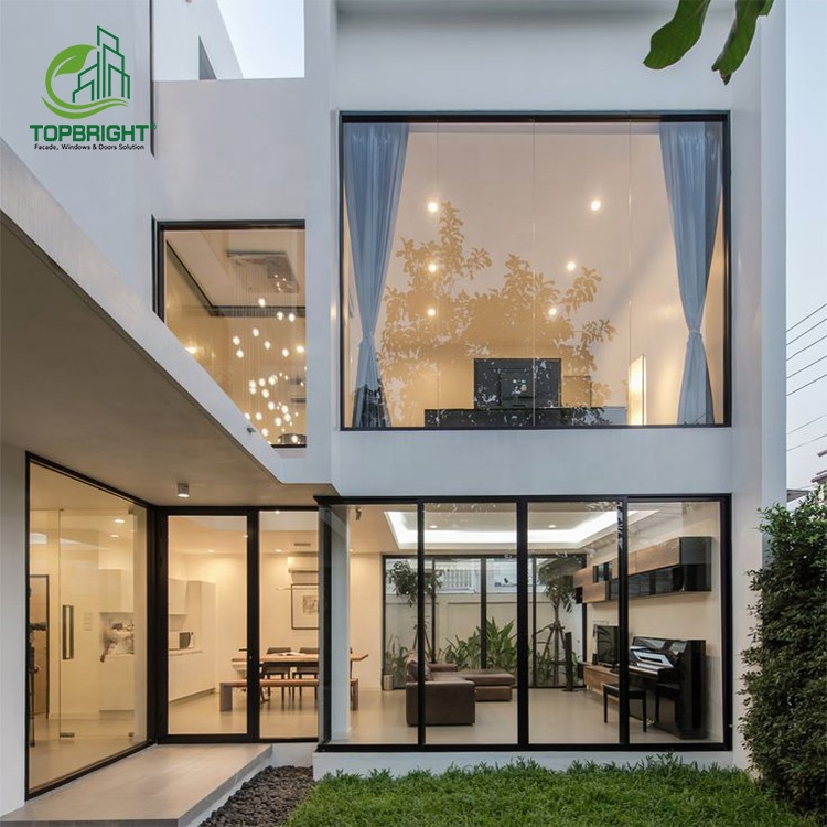 American Style Large Window Double Glazed Glass Big Aluminum Picture windows System