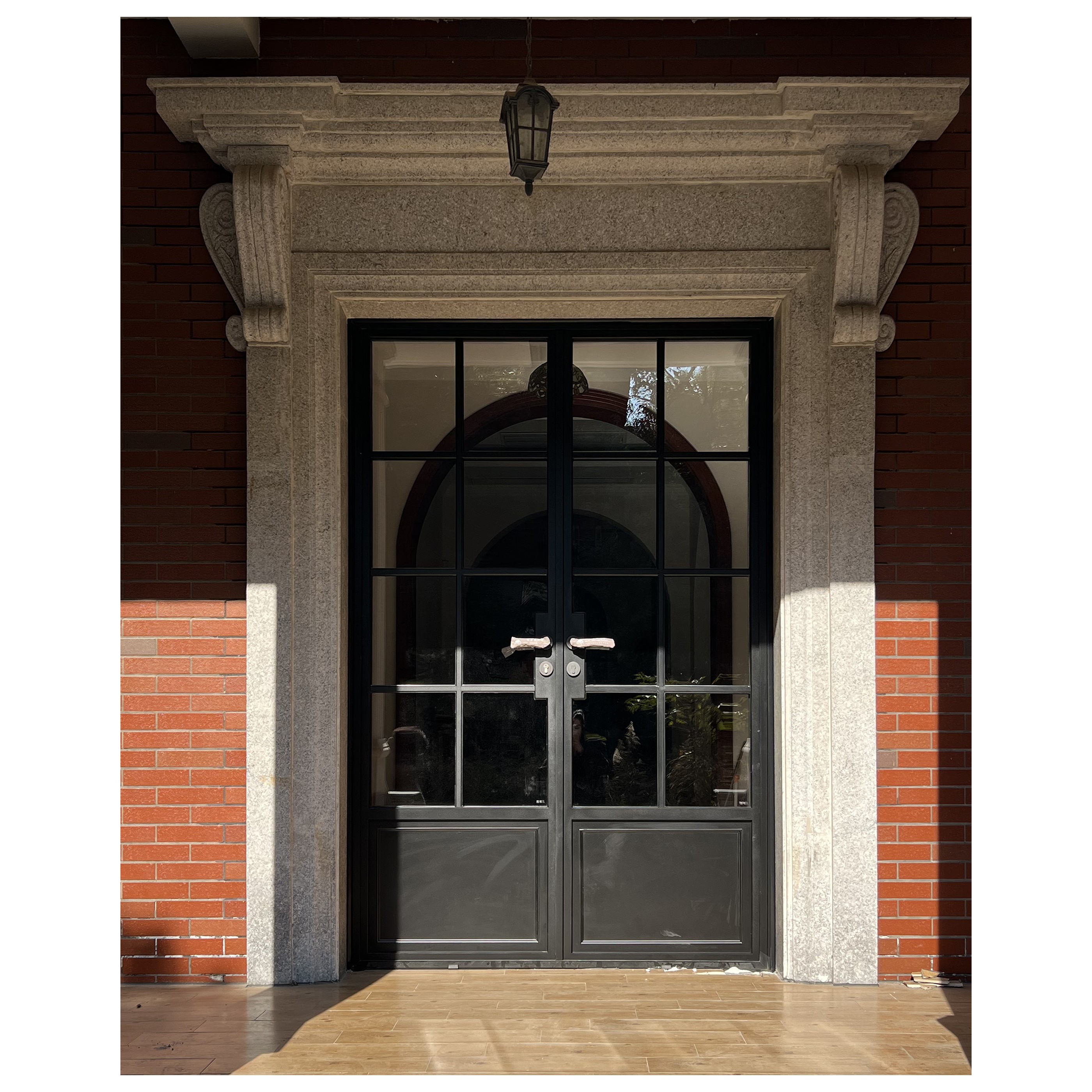 Graceful French Aluminum Door With Standard Frame Structure Delivers Elegant Look and Stable Performance