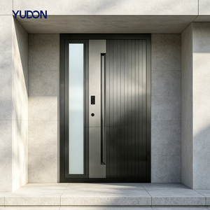 YUDON DOOR Aluminum Glass Door Main Entrance Single Leaf Video Intercom