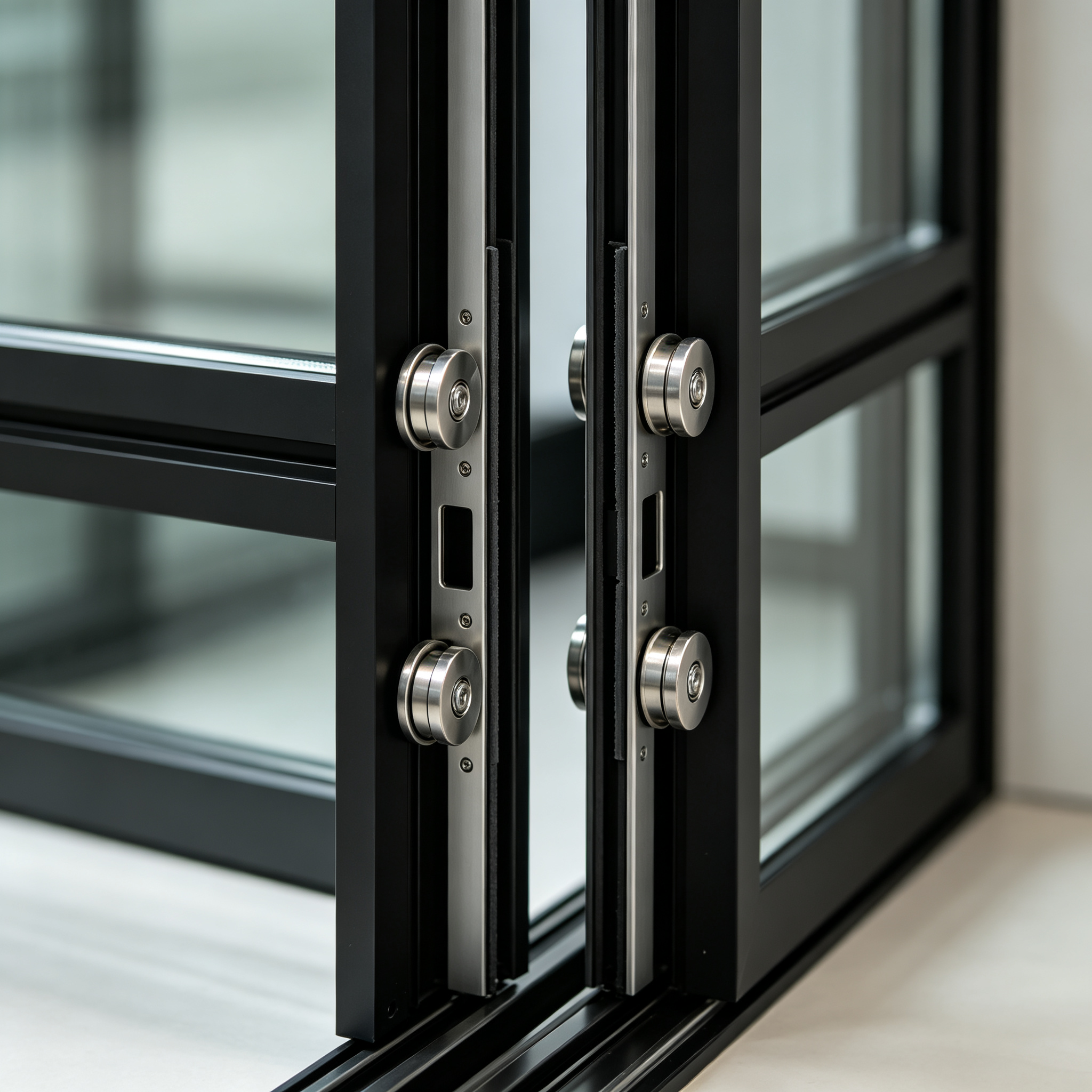 Thermal Break Aluminum Multi Slide Door Glazed Glass Stacking Design Large Opening Custom Size For USA Luxury Homes