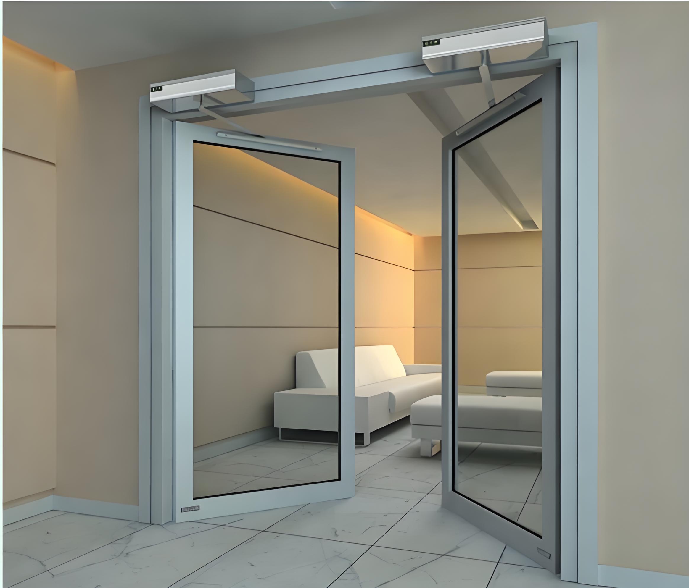Aluminium Electric Swing Door Showcase