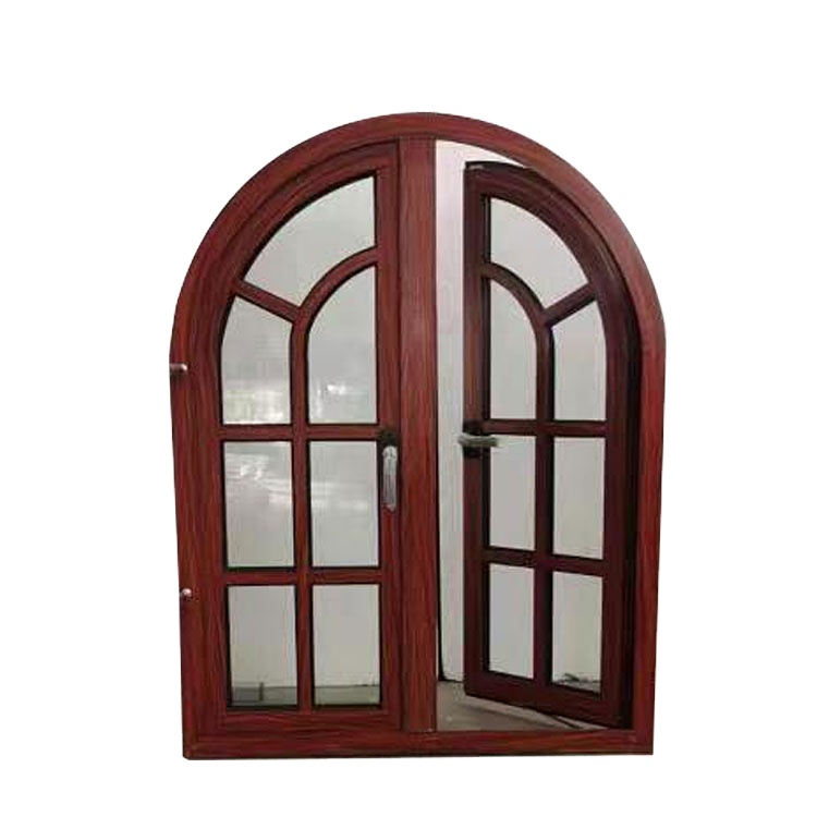Casement Designs Wood Grain Half Round Windows Aluminum Arched Casement Window