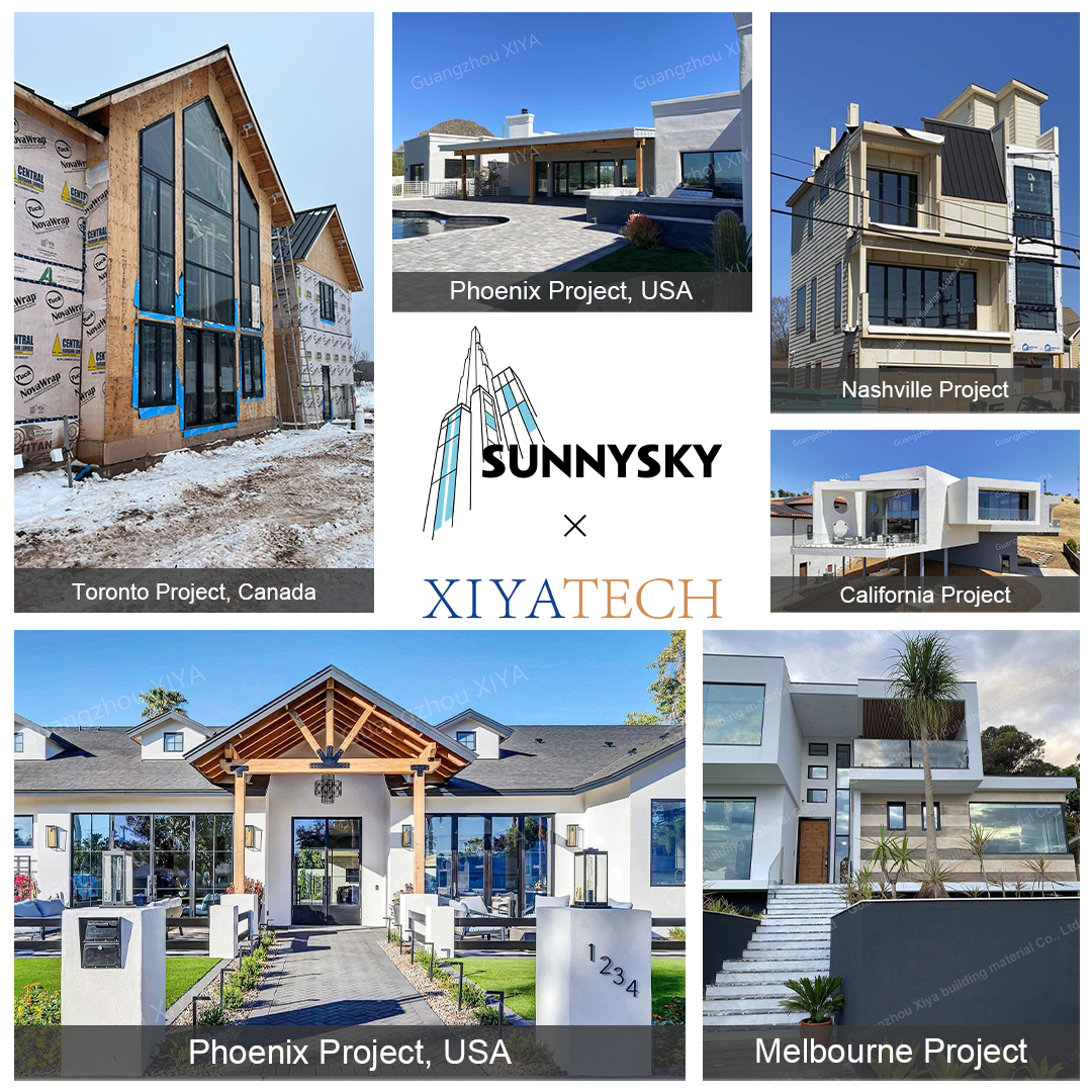 Sunnysky Thicker Aluminum Frame Corrosion-Resistant Powder Coating Durable Glass &amp; Metal Garage Door