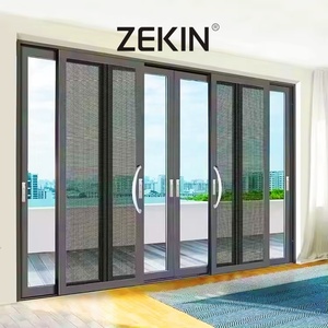 As2047 NFRC Certification Double Glass Stacker Doors