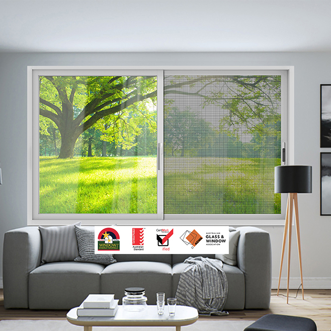 Commercial Exterior Aluminium Sliding Window Double Glazed Sliding Aluminium Window With As2047 Australian Standard