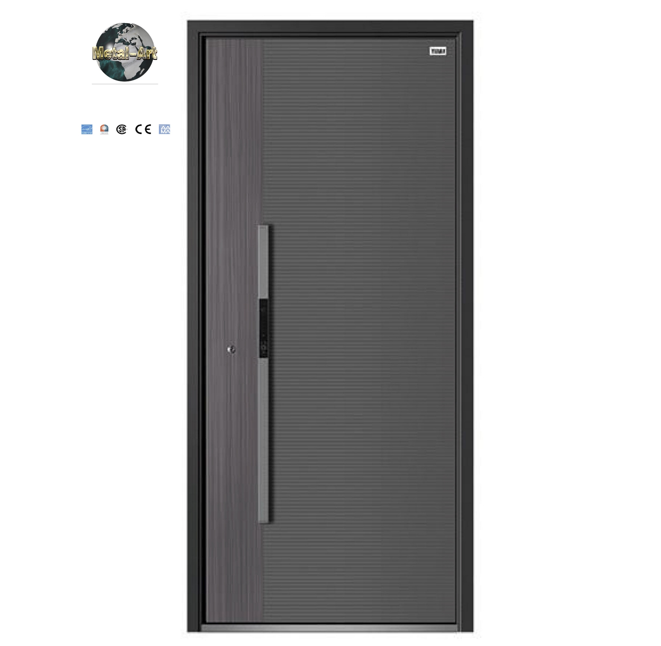 Modern Minimalist Anti-Theft Aluminum Alloy Door Security Entry Side Opening Sliding For Commercial Outdoor Garden For Apartment