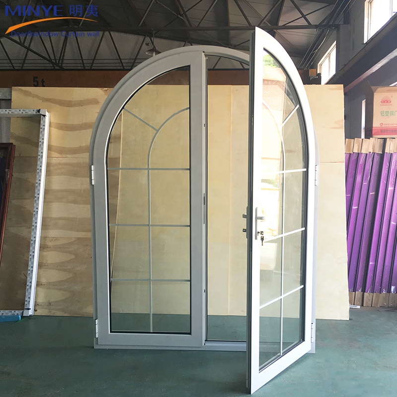 Casement Designs Wood Grain Half Round Windows Aluminum Arched Casement Window