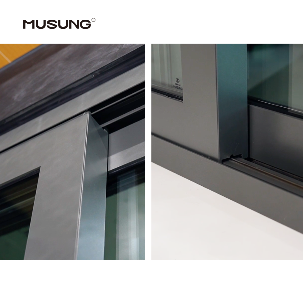 Thermal Break Aluminium Profiles Glass Sliding Door Outdoor Heavy Duty Patio Sliding Doors