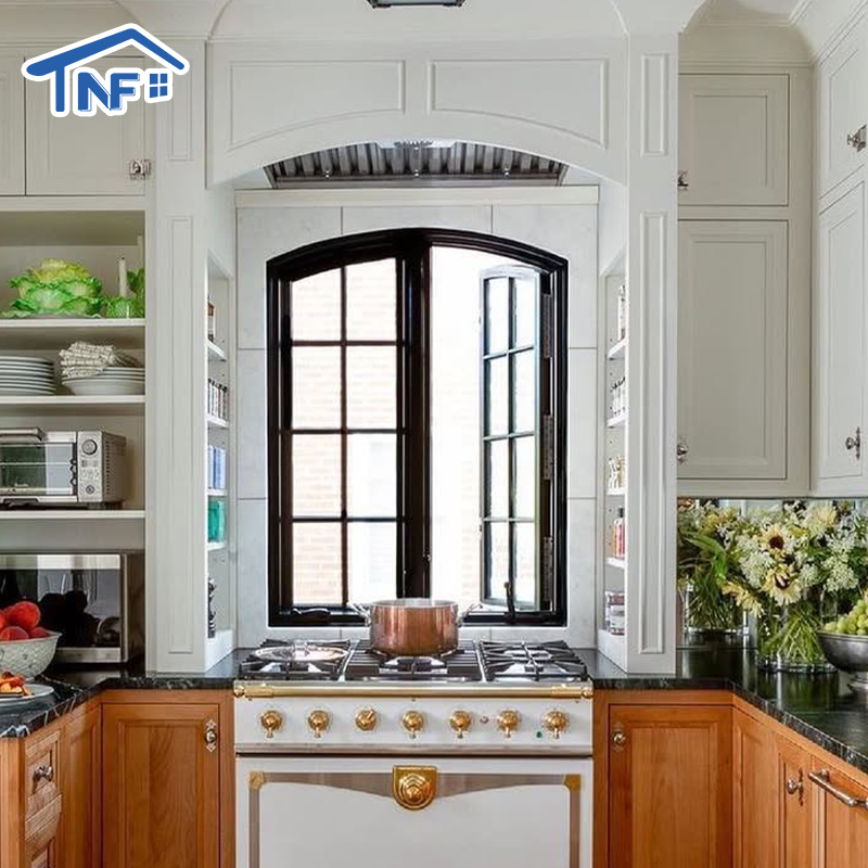 Aluminum Arched French Casement Windows and Doors for Houses