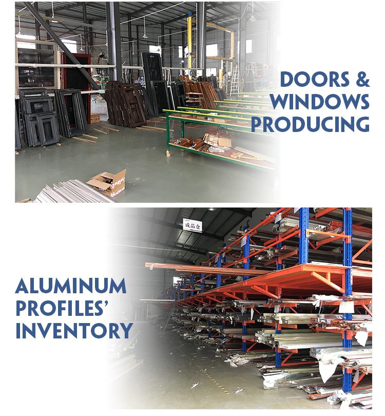 Sunnysky NFRC Customizable Etched Glass Windows Aluminum Clad Wood Bevelled Glass Window and Door