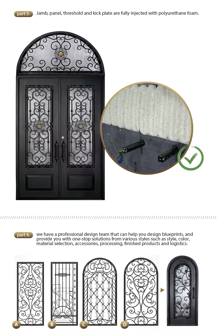Forged French door detail 9