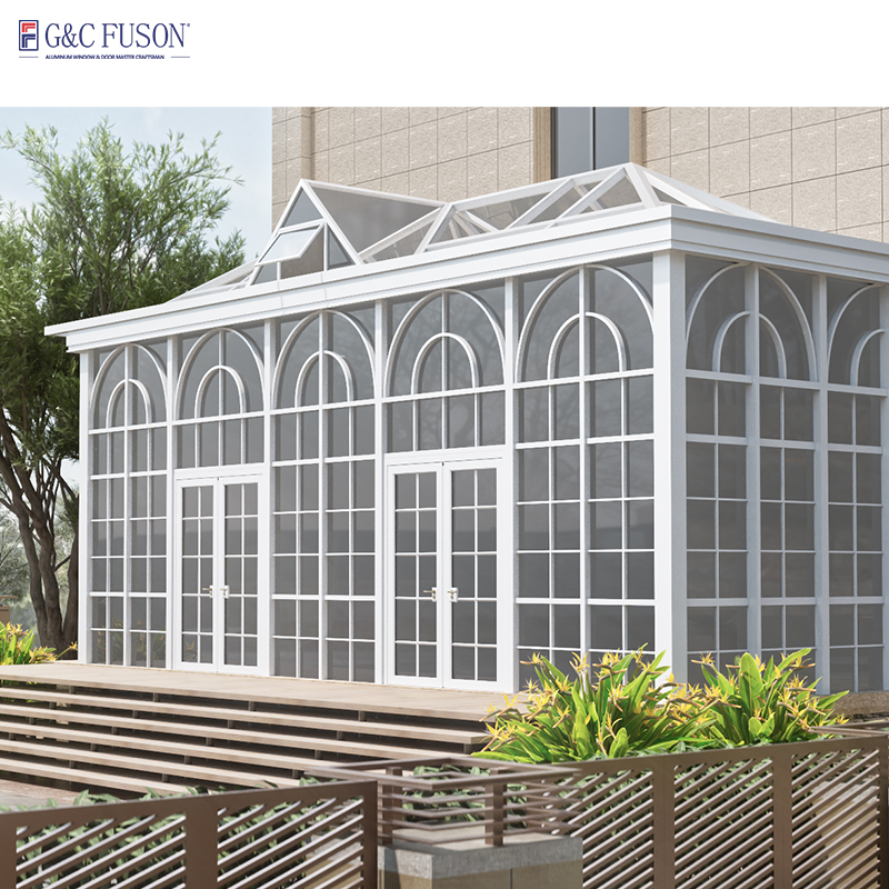 Fuson High Quality Soundproof Triple Glazed Window Retro French Style Aluminum Alloy Frame Casement Window Design