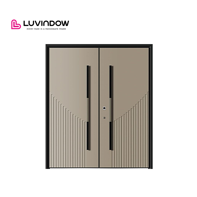 Modern Design Energy-Efficient NFRC Certified Double Pane Aluminum Entry Door Good Price Thermal Break Inward Air Tightness Home