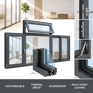 Custom Soundproof Aluminium Frame Windows