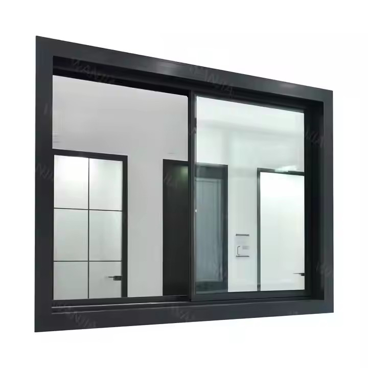 New Model Aluminium Sliding Window with Folding Plastic Frame Price Feature From China Supplier