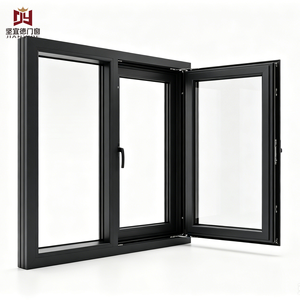Aluminium System Casement Windows Energy Saving Double Safety Glass Aluminum Tilt And Turn Window