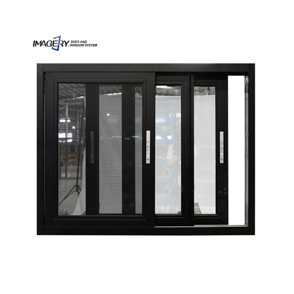 Modern 3 Tracks Aluminum Door and Window Triple Glazed Tempered Glass Aluminium Double Glass Sliding windows