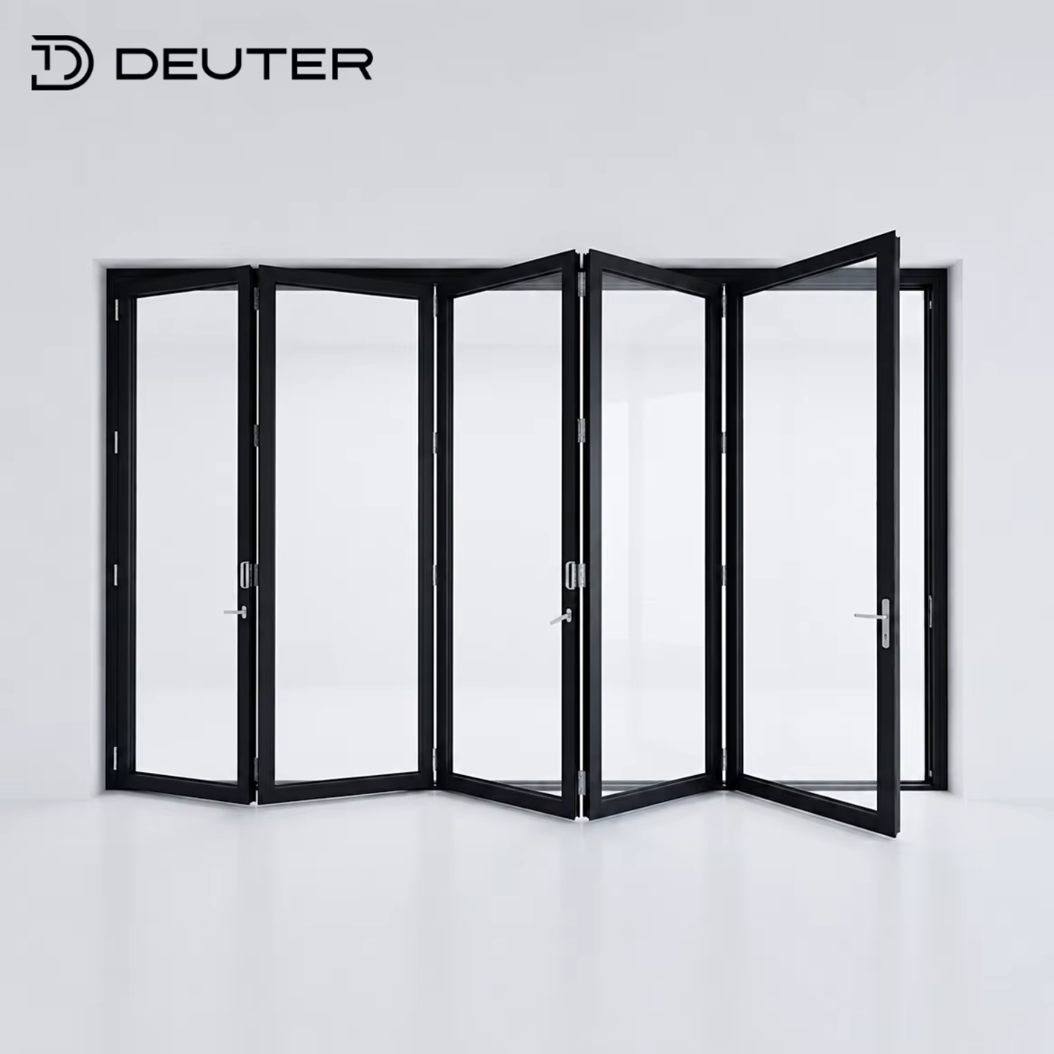 Finger Safe Structure Aluminum Folding Glass Doors Thermal Break Security Screen Bifold Accordion Patio Door Child Safe Villa