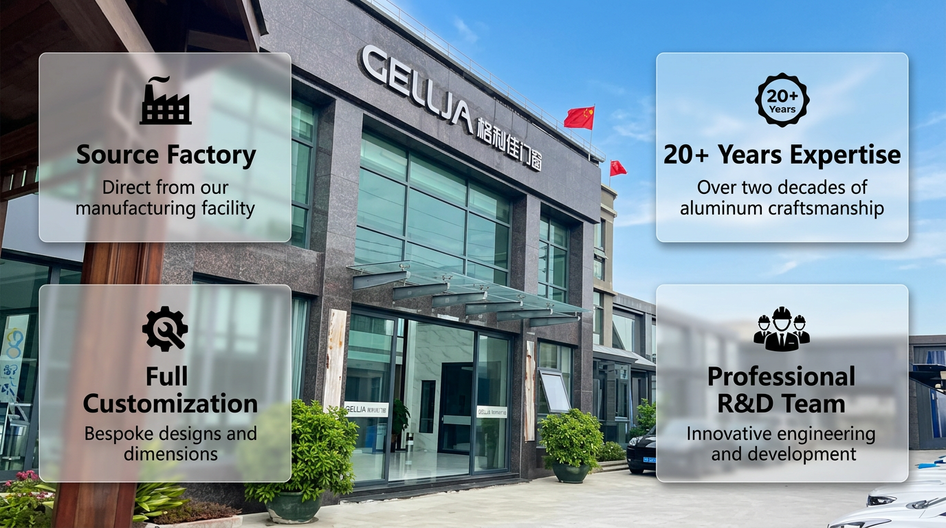 GELLJA Modern Interior Aluminum Swing Door Fluted Glass Narrow Frame Manual CE Certified for Apartment Hotel Bathroom Kitchen