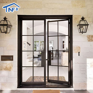 Soundproof Black Aluminum French Patio Doors