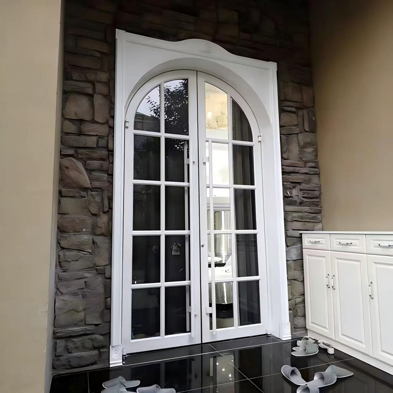 KFC Shop Front Door Aluminum Single Swing Glass Entry Door Aluminum KFC Door for Commercial Main Entrance