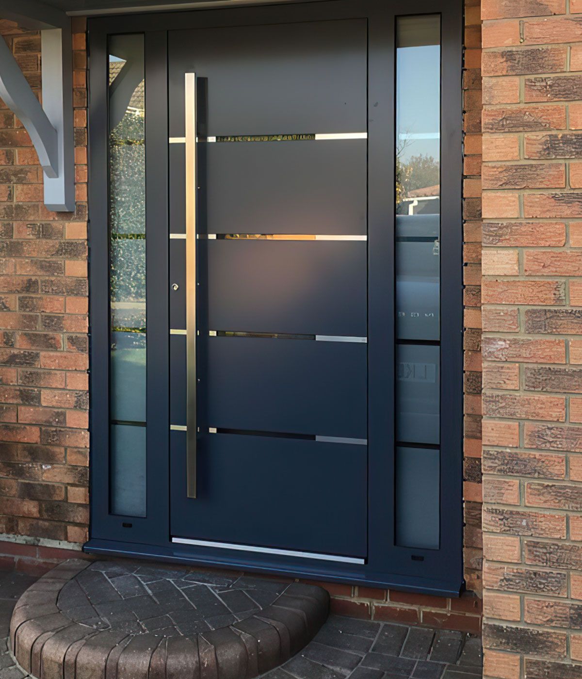 Security Main Pivot Front Doors For Aluminum Alloy Villa Modern Glass Windproof Customized Stainless Steel
