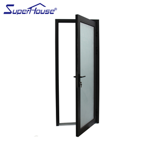 Commercial Aluminum Double Tempered Glass Swing Door