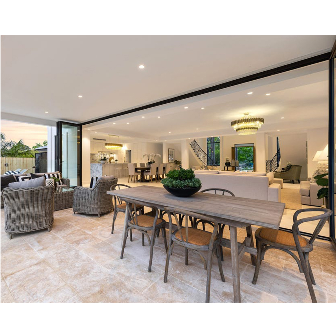 AS2047 Modern Commercial Aluminum Multi-Bi Folding Door Exterior Accordion Bifold Glass Sliding Patio Bi-Folding Finished