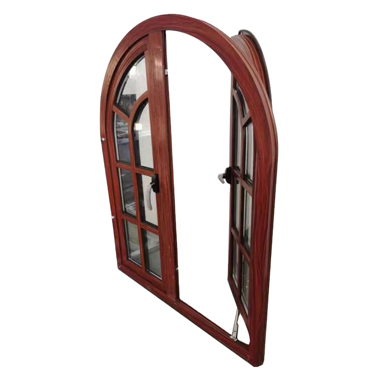 Casement Designs Wood Grain Half Round Windows Aluminum Arched Casement Window