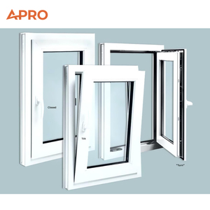 Tilt and Turn windows Aluminum Glass Window Energy Efficient Double Glass Glaze Casement Window with NFRC Standard