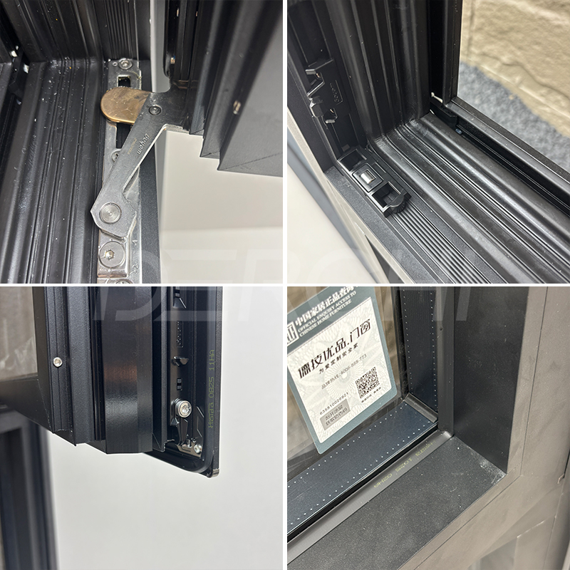American NFRC Modern Hurricane Impact Aluminum Window Energy Efficient Soundproof Double Glazed Tilt and Turn Casement Windows