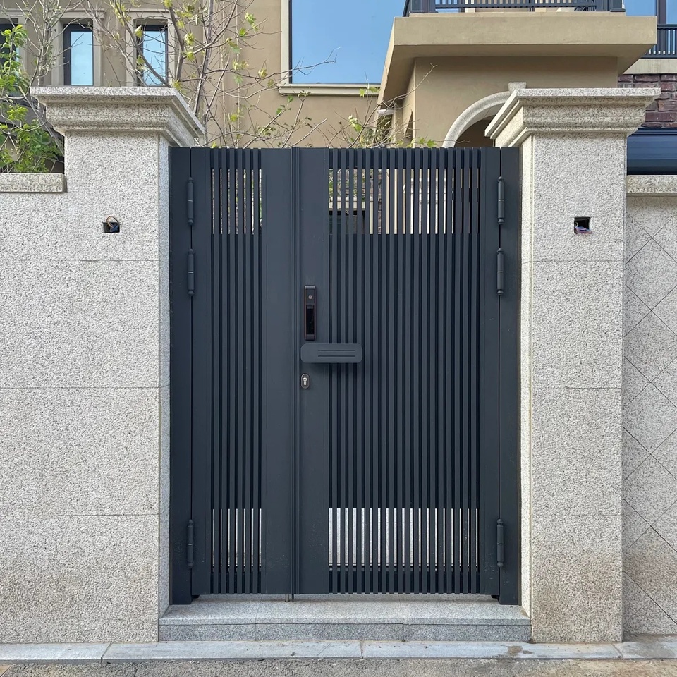 Aluminum Alloy Eco-Friendly Durable Folding Gate Sliding Door Retractable Swing Design Easy Installation for Villa House