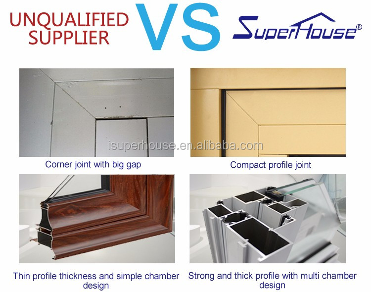 Superhouse China Sound Insulation Aluminium Roof Swing Window for Villa