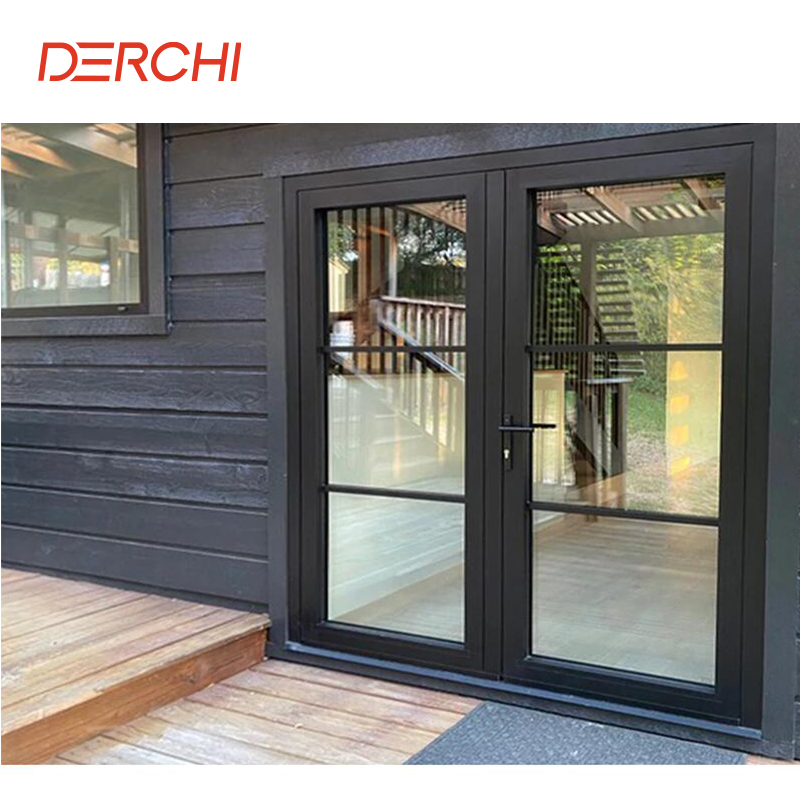 Exterior Commercial High Impact Swing Entry Doors with Mosquito Net Thermal Break Interior Aluminum French Casement Door