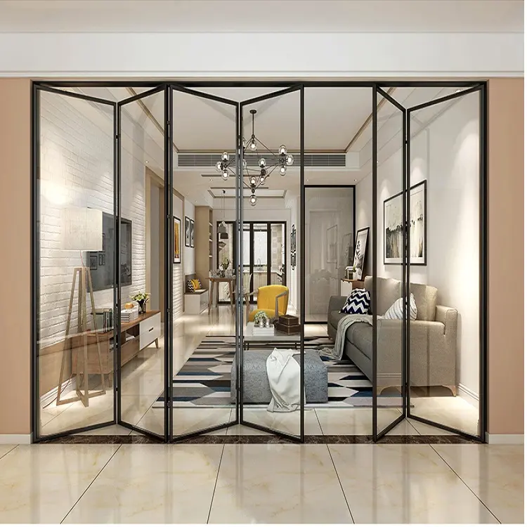 Design Contemporary Bifold Doors Concertina Glass Doors Collapsible Glass Partition