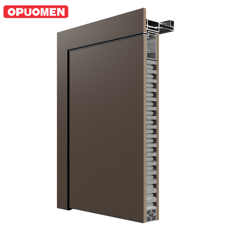 Aluminum Frame Invisible Composite Door Waterproof Soundproof Minimalist Interior Living Room Doors Finished