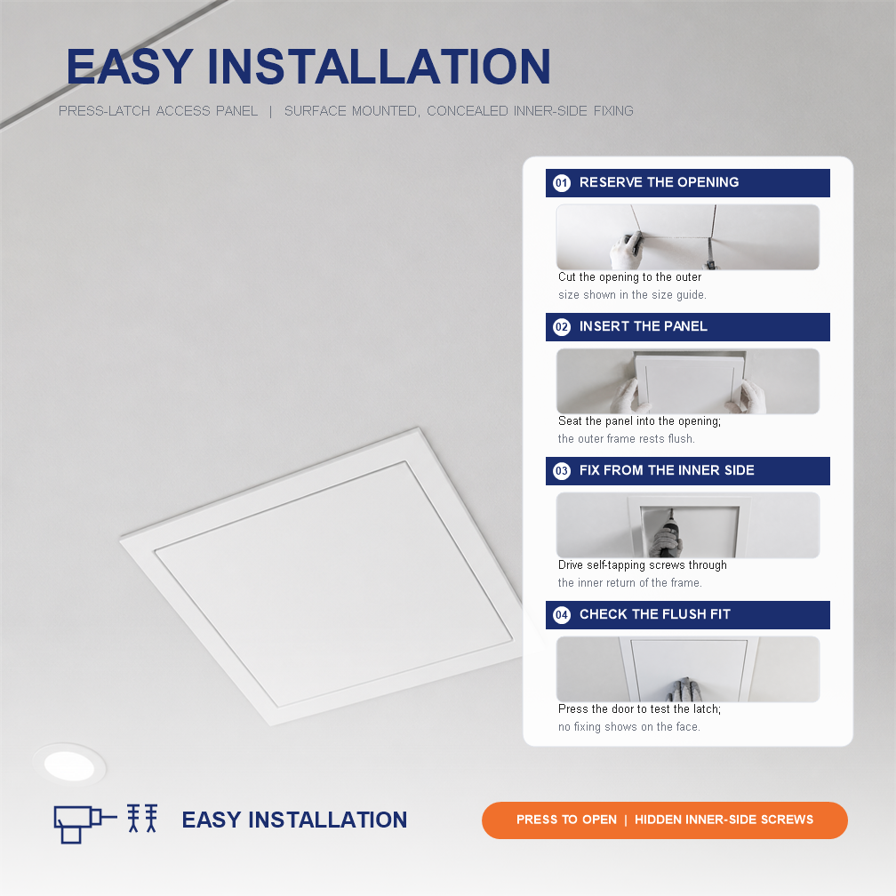 Access Panel Ceiling Aluminium Frame Magnetic Press Latch Inspection Door Wall Service Hatch Custom Size
