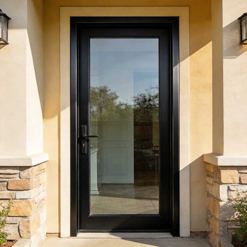 Sunnysky NFRC Custom Modern Balcony French Doors Aluminium Glass Doors Patio French Double Casement Door