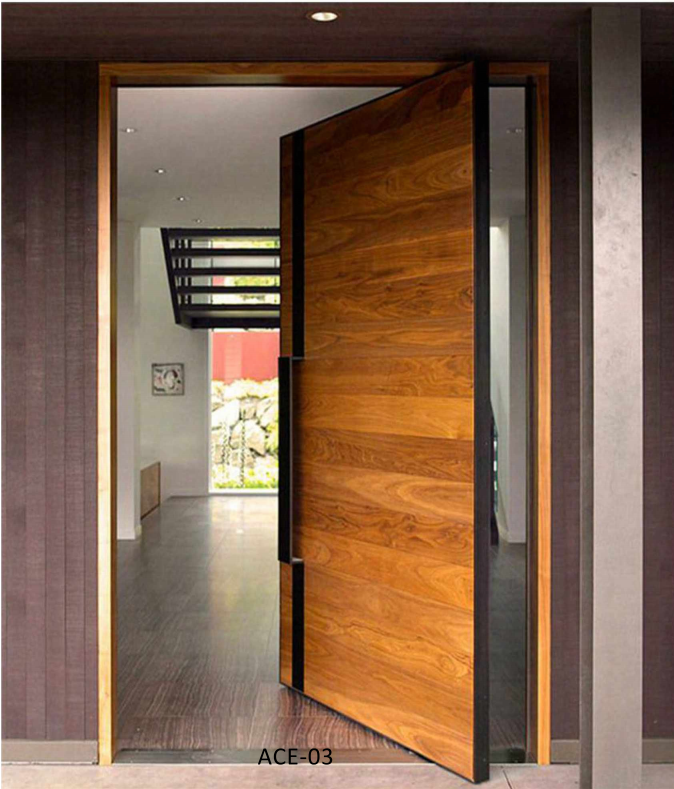 Solid wood entry door