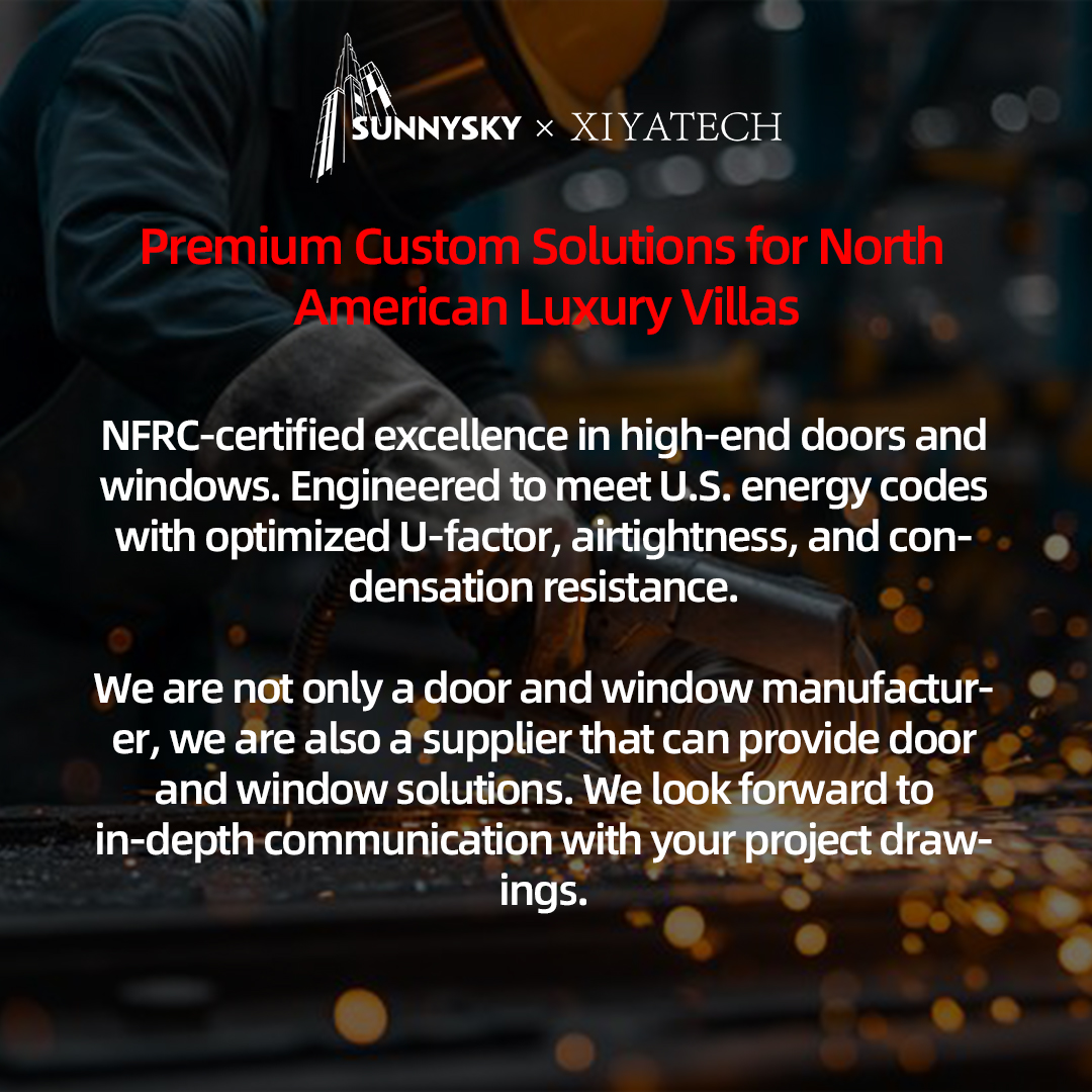 Sunnysky High Quality Patio Double Tempered Glazed Swing Glass Doors Aluminum Glass French Door For Exterior Entry Doors